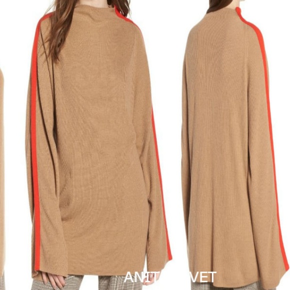 TROUVE Racer Stripe Funnel Neck Sweater Size XXS - Picture 3 of 8